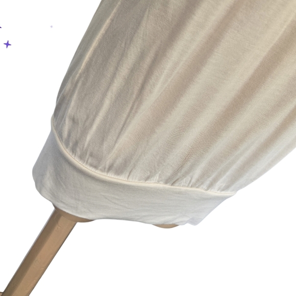 Anthropologie Deletta Staggered Gleam Tunic Halter Tank Cream Gold Mesh Sz Small - Picture 6 of 13